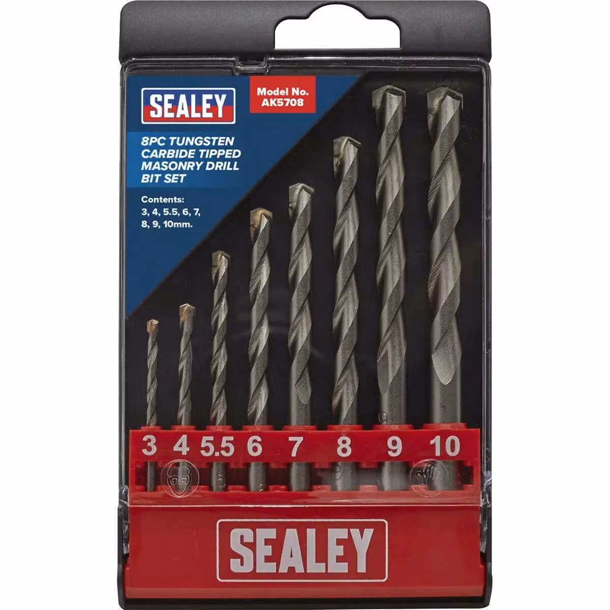 Loops 8 Piece Tungsten Carbide Tipped Masonry Drill Bit Set in Silver and Multicolour – 3