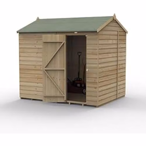 Forest Garden Wooden Gable Shed in Brown or Green