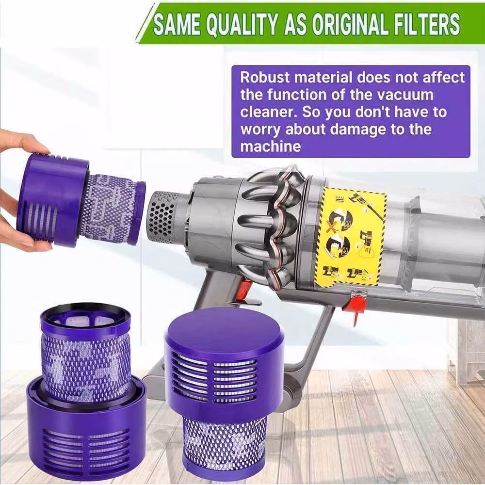FLAVORA 2x Replacement Filters for Dyson V10 Cyclone SV12, Purple – 5
