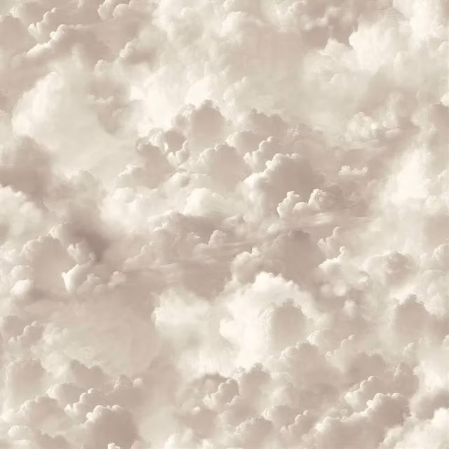 Arthouse Vanilla Skies Abstract Modern Matt Wallpaper in White