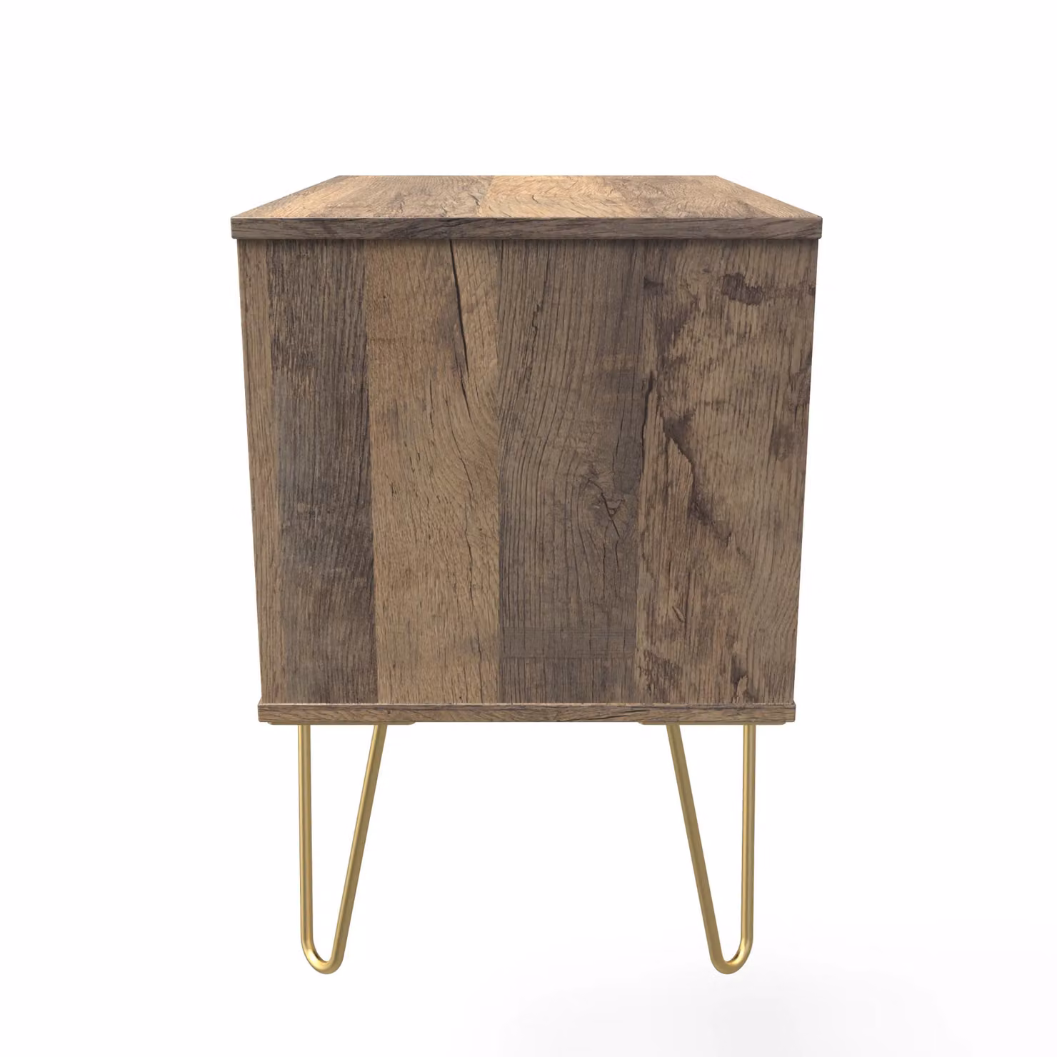2 U Bexley Ready Assembled 2 Drawer Side Table in White, Gold and Multicolour – 2