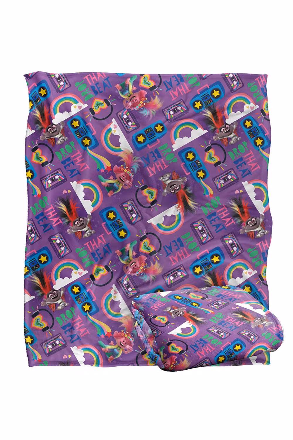 DreamWorks Trolls Fluffy Fleece Throw Blanket, Multicolour, W: 152 cm, D: 127 cm – 2
