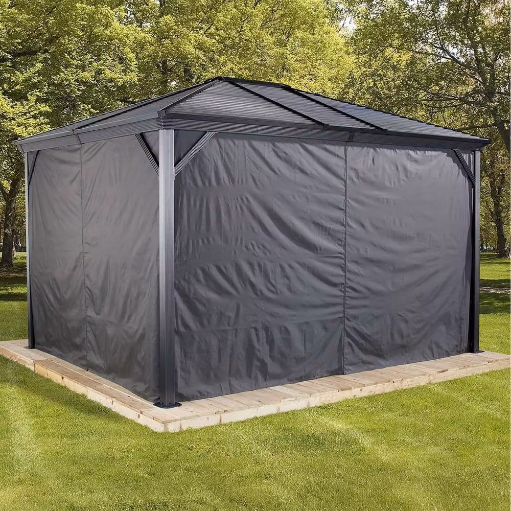 Rowlinsons Grey Polyester Curtains for Sojag Ventura and Ventura II Gazebo – 2