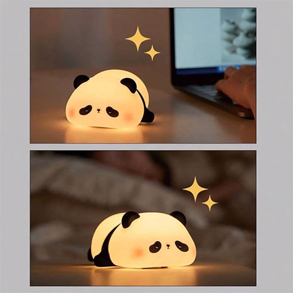 Dragodirect Panda Silicone Night Light in White with Adjustable Timer and Touch Control – 4