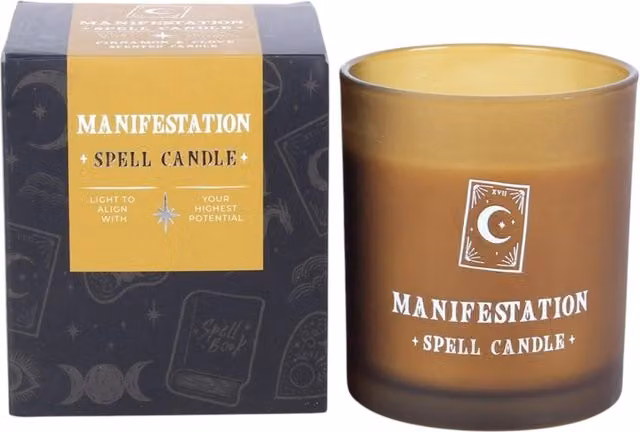 Kingsbury Gifts Mystic Celestial Spell Votive Candle in Amber Brown Glass