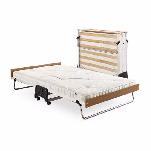 JAY-BE J-Bed Small Double Folding Bed with White Anti-Allergy Spring Mattress, W/D/H: 120 x 200 x 38 cm – 1