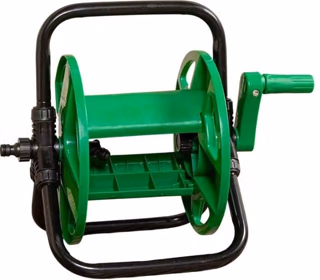 SPETLEK Portable Freestanding Garden Hose Reel Cart in Green and Black for up to 30m Hose