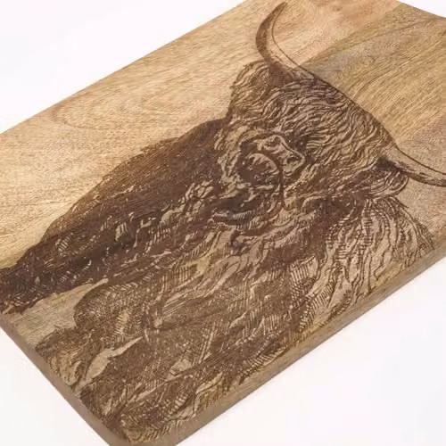 Homescapes Brown Wooden Rectangular Chopping Board, H 25 cm x W 50 cm x D 2 cm – 2