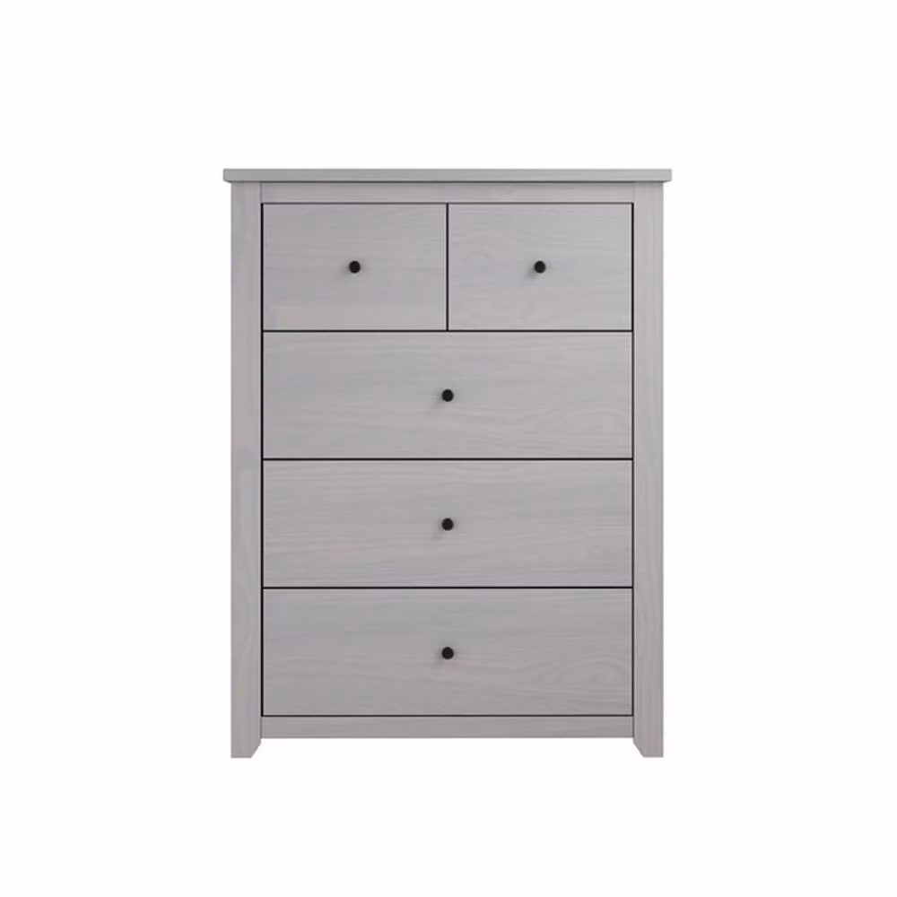 Lemon Pavilion Furniture Havana 3+2 Chest of Drawers in Grey Pine and Metal, W: 90 cm, D: 39 cm, H: 120 cm – 2
