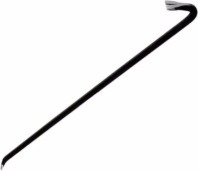 Marksman Heavy Duty Stainless Steel Swan Neck Wrecking Crow Bar in Black, 60.96 cm – 1