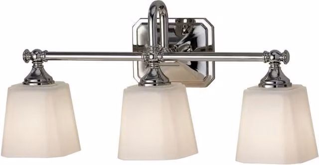 Loops IP44 3 Bulb Wall Light with Clear Glass Shades in Polished Chrome