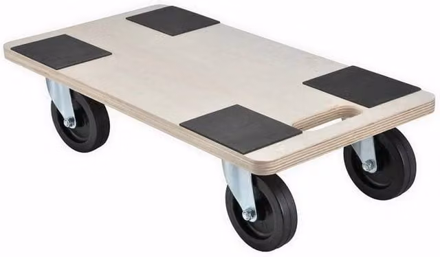 Havendro Plywood Platform Dolly Trolley Heavy Load Mover, 400kg Capacity, Beige