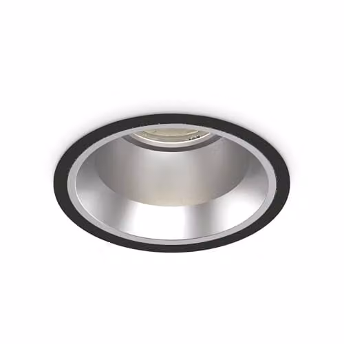 Netlighting Ideal Lux Round Recessed LED Downlight, Black, 4000K, 11 cm