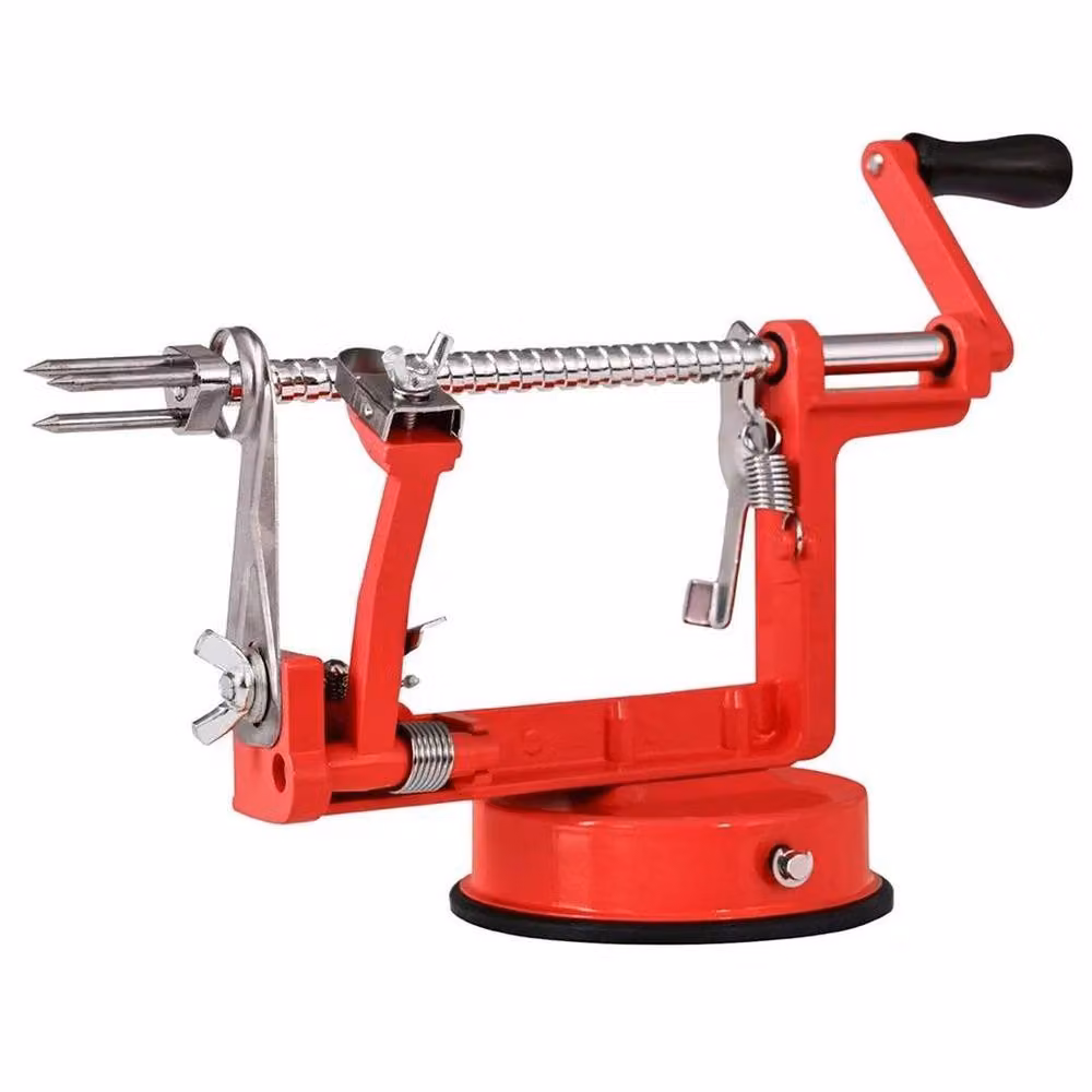 FLAVORA 3 in 1 Apple Peeler Slicer and Corer in Red and Silver – 5