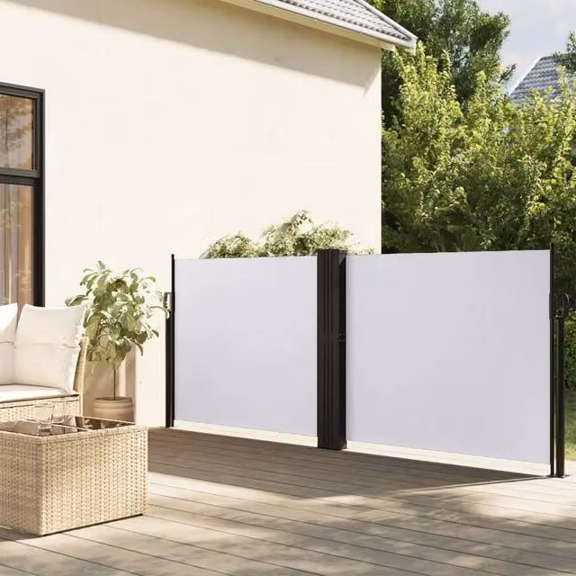 Berkfield Home Retractable Side Awning in White
