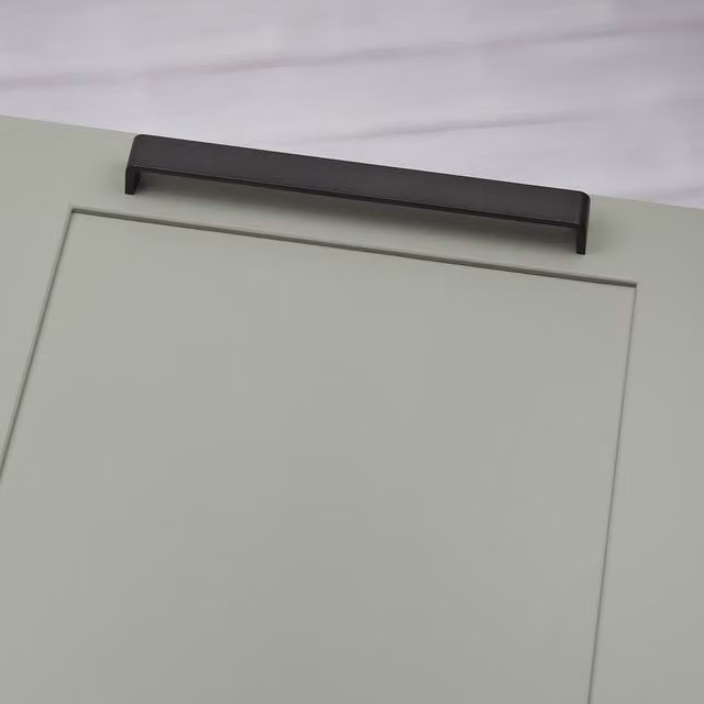 Handle & Home Anthracite Matt Zinc Square Bar Cabinet Pulls, Length: 296 mm