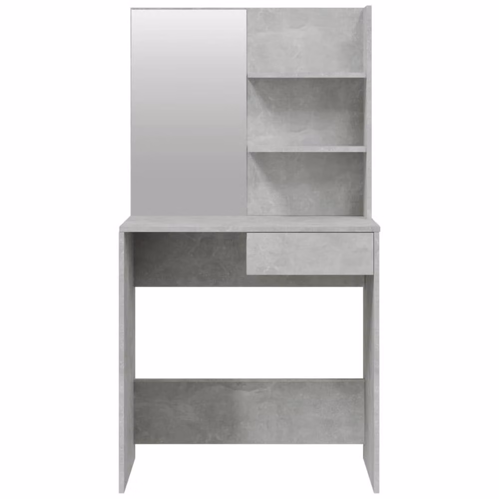 Berkfield Home Modern Dressing Table with Mirror in Concrete Grey, W: 74.5 cm, D: 40 cm, H: 141 cm – 2