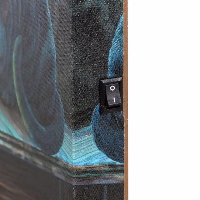 Uniqueful Lisa Parker Jekyll & Hyde Light Up LED Multicolour Canvas Wall Plaque W: 30 cm, H: 30 cm