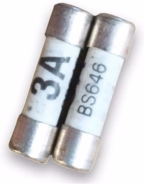 Dencon BS646 3 Amp Fuses, Pack of 2, White