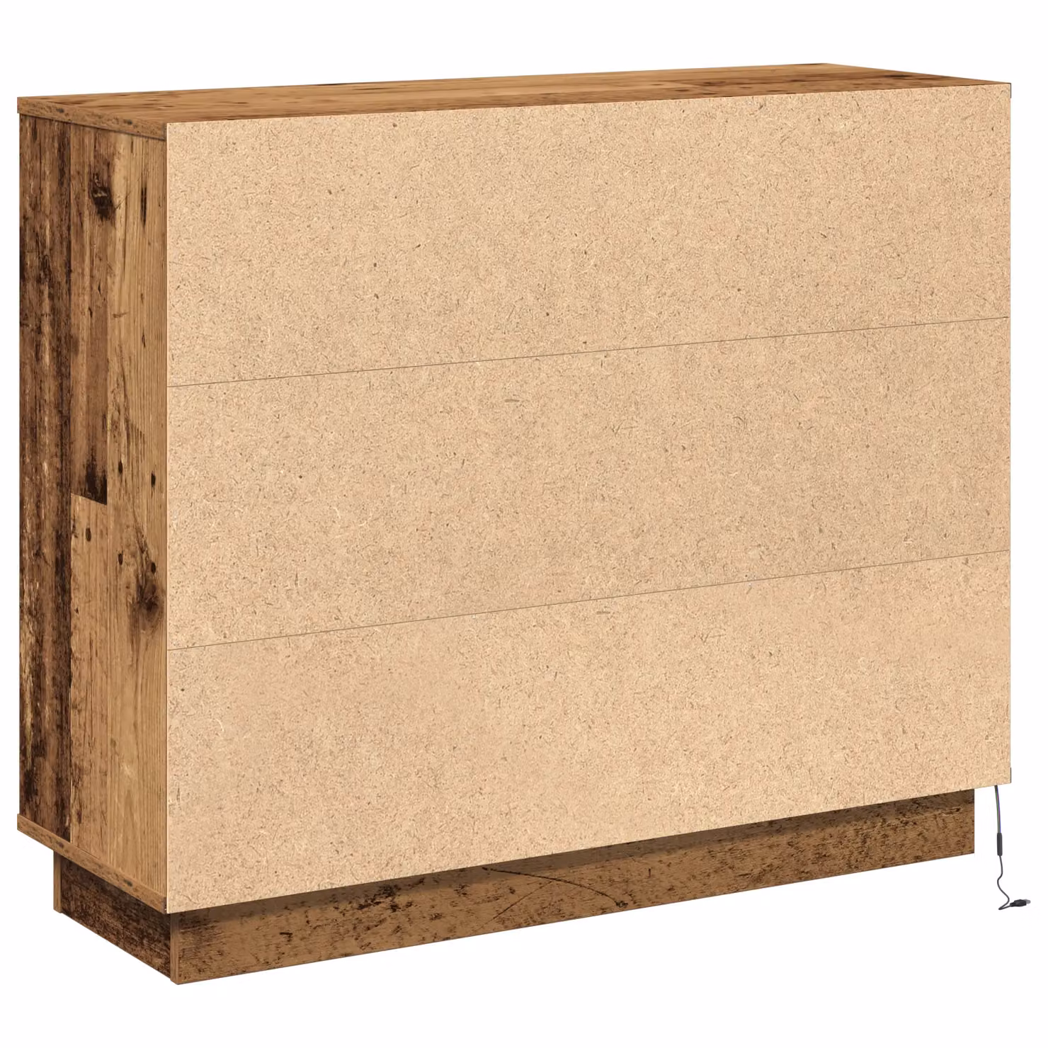 Berkfield Home Rustic Oak Sideboard with Integrated LED Lighting in Brown, W/D/H: 90 x 32 x 75 cm – 5