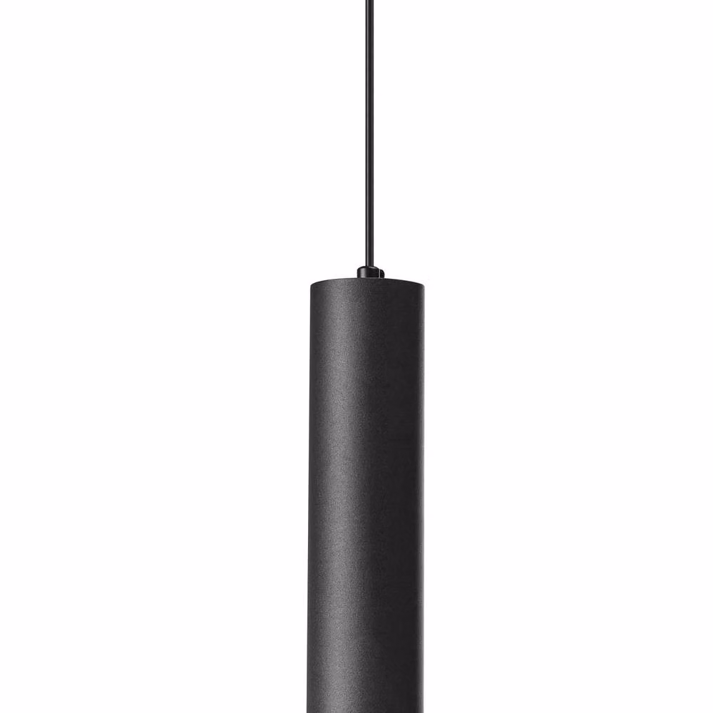 Wyld and Coco Black Aluminium Modern Cylinder Pendant Light with Warm White LED – 2