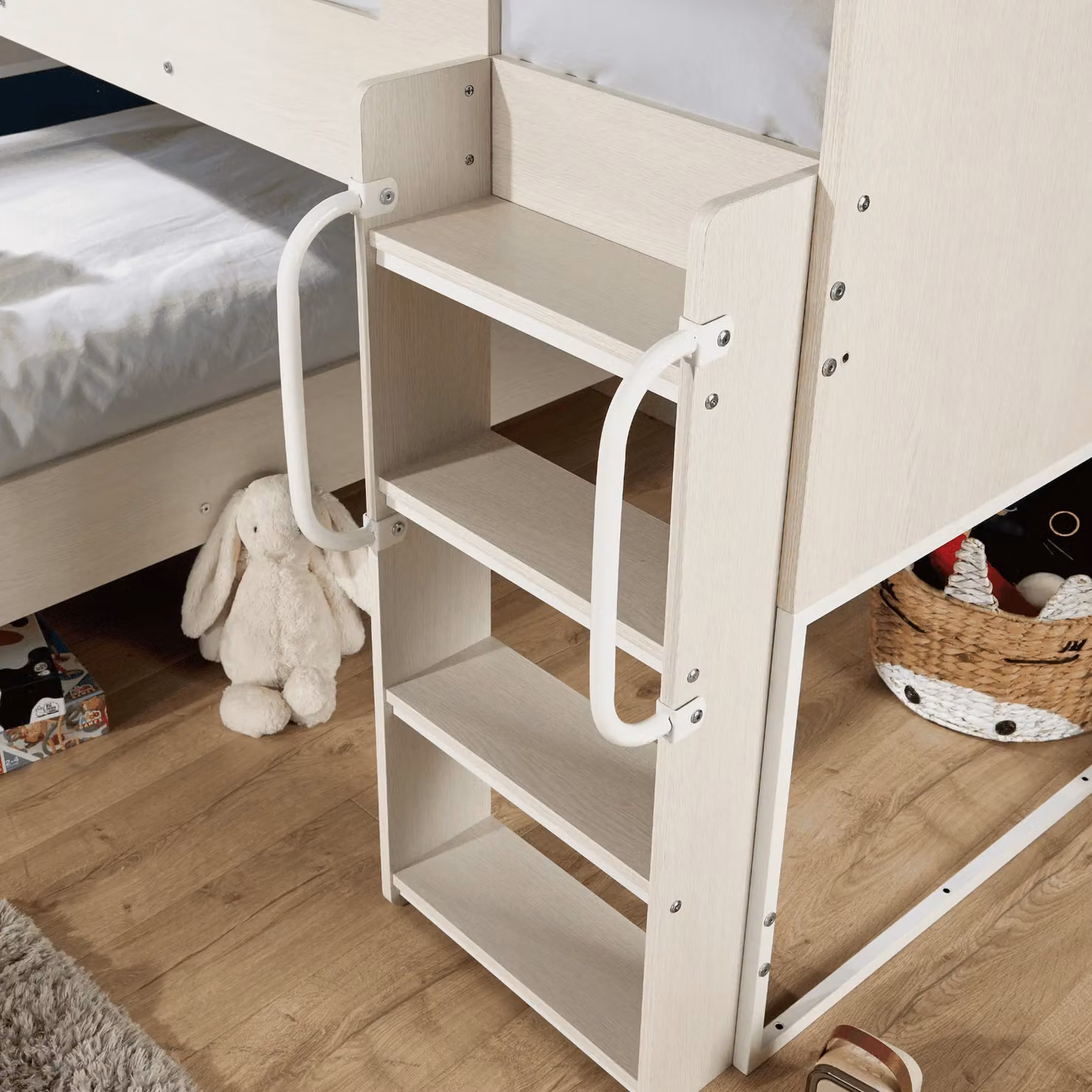 Home Source Childrens Detachable Bunk Beds in White, W/D/H: 90 x 190 cm – 7