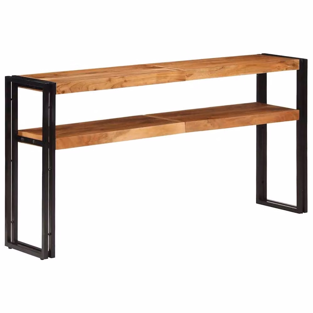 Berkfield Home Dense Console Table in Brown Solid Acacia Wood, W/D/H: 150 x 30 x 75 cm – 2