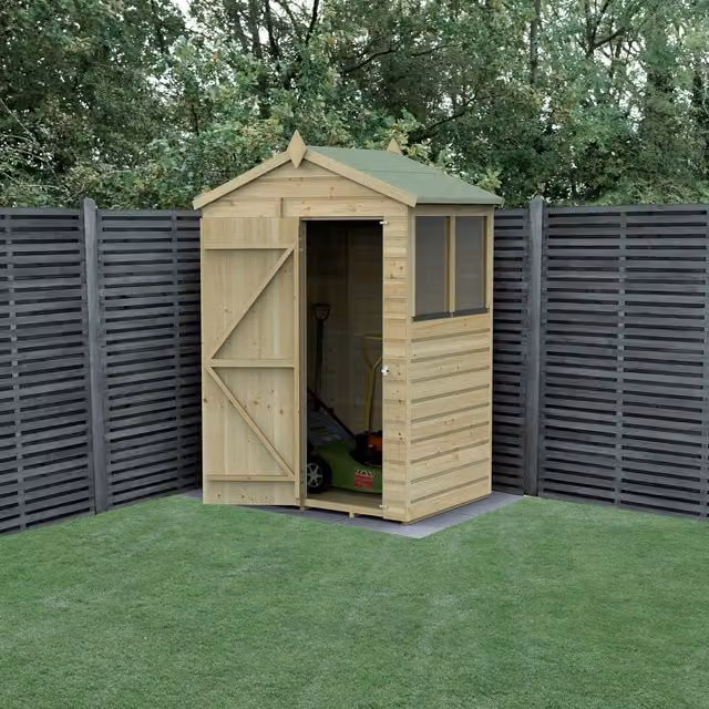Beckwood Apex Gable Shed in Brown with Foundation