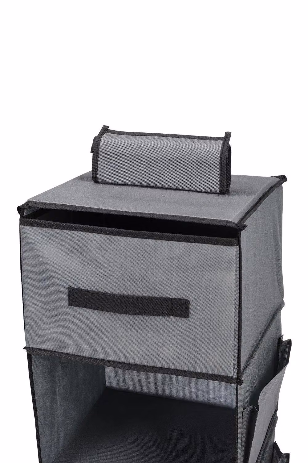 H&O Direct 6-Layer Foldable Hanging Clothes Storage Organiser Bag in Grey – 6