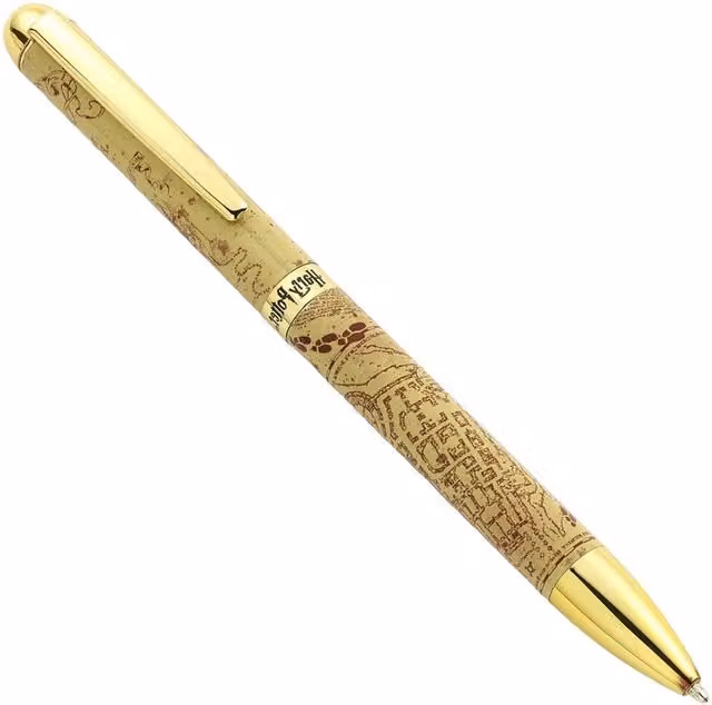 Harry Potter Marauders Map Ballpoint Pen in Gold and Silver