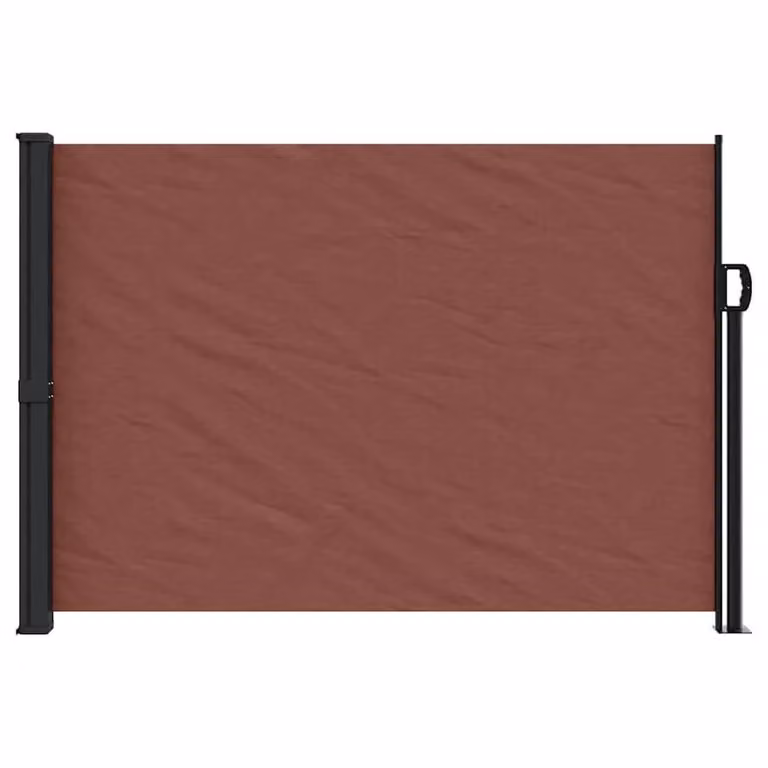 Berkfield Home Retractable Side Awning in Brown, W/H: 140 x 500 cm