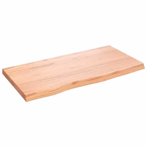 vidaXL Wall Mounted Oak Wood Shelf, Brown, W: 80 cm, D: 40 cm, H: 4 cm – 1