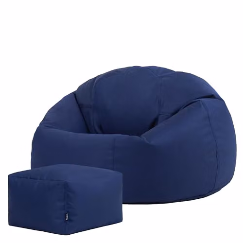 icon Classic Indoor Outdoor Bean Bag Chair in Blue – 3