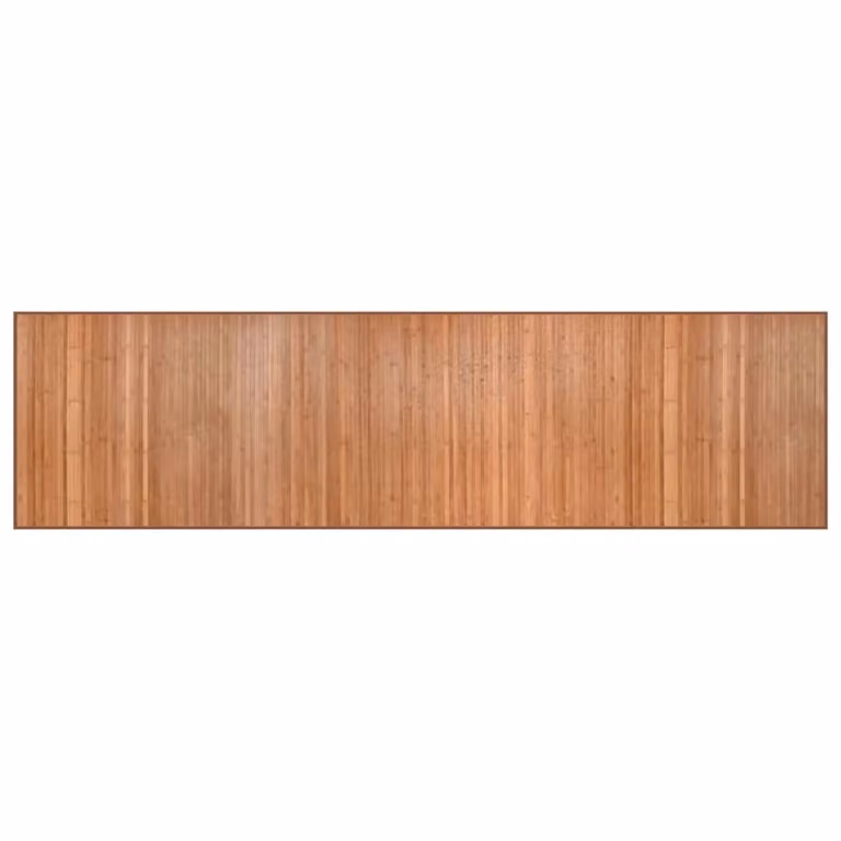 Berkfield Home Rectangular Bamboo Rug in Brown, W: 80 cm, L: 300 cm