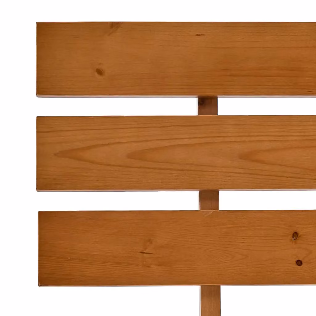 Berkfield Home Modern Solid Pine Wood Bed Frame in Honey Brown, W: 90 cm, L: 200 cm – 4