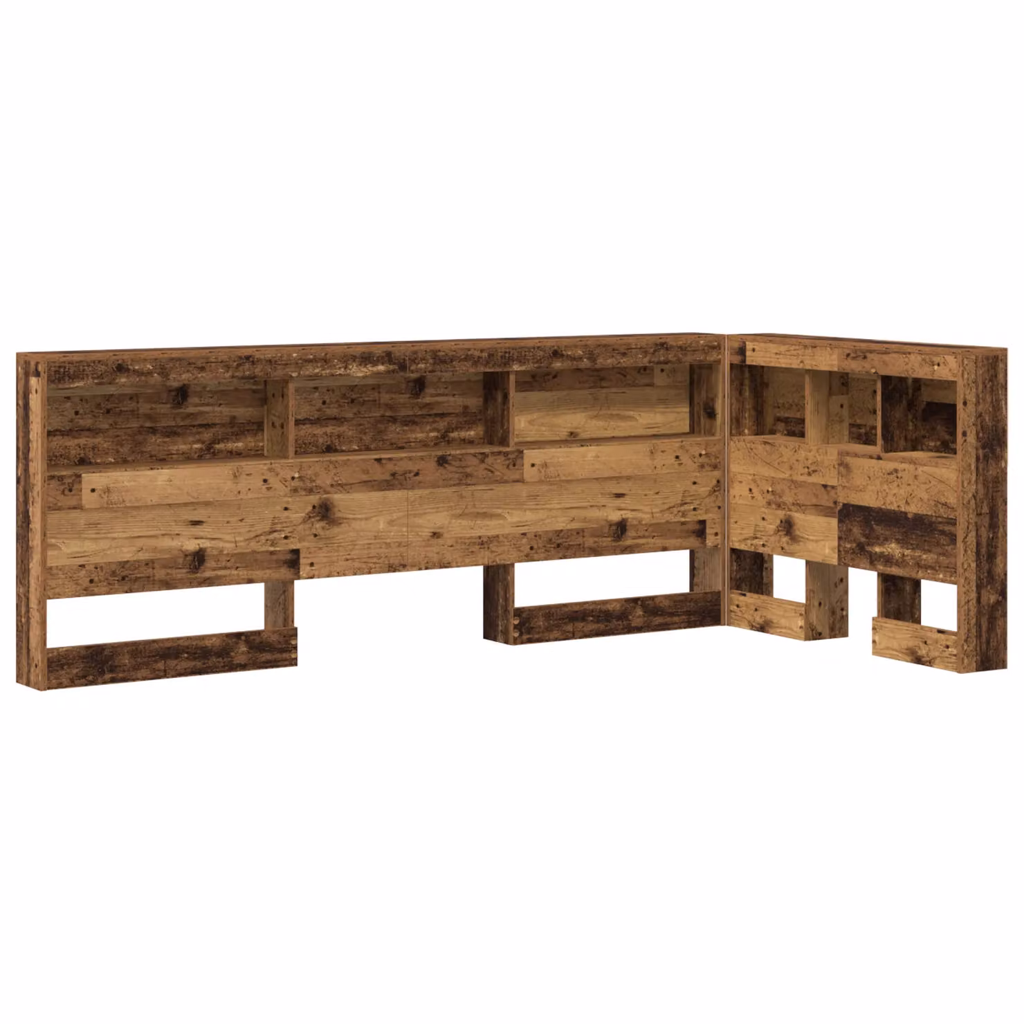 Berkfield Home Storage Headboard with Integrated Shelf in Brown Old Wood, Width: 100 cm – 2