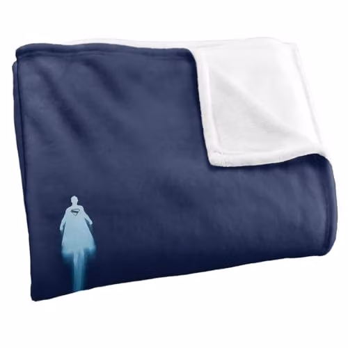 Warner Bros. Superman 2025 Look Up Shield Silky Touch Super Soft Fleece Throw Blanket, Multicolour, W: 91 cm, D: 147 cm – 2
