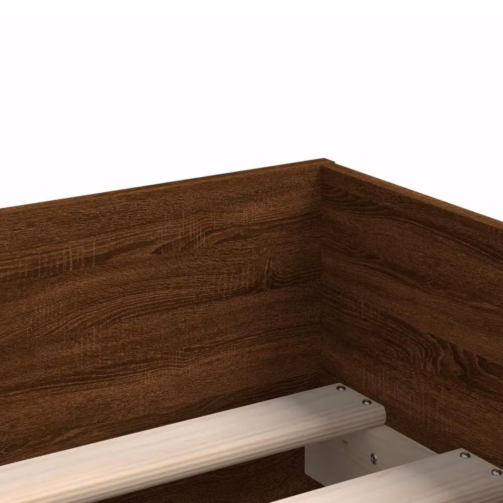 Berkfield Home Modern Small Single Bed Frame in Brown Oak – 5
