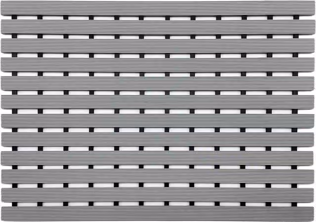 Nicoman Non-Slip Shower Drying Mat with Slatted Duckboard Design, Grey, W: 61 cm, D: 43 cm – 3