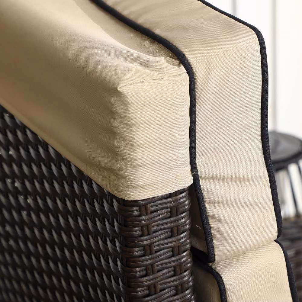 ERGOVEXA Outdoor Recliner Chair in Beige with Adjustable Headrest, Side Tray and Armrests – 5