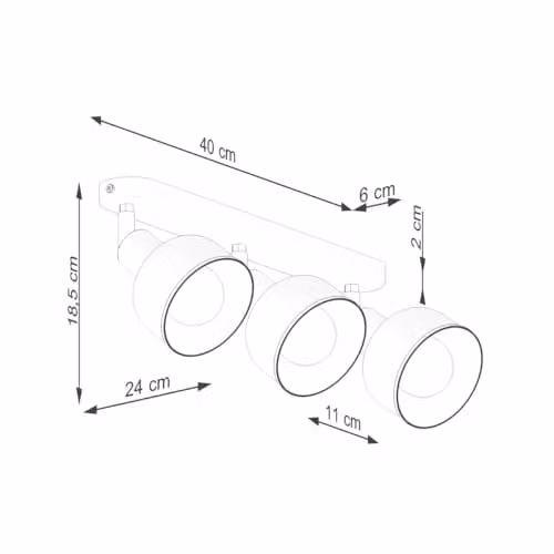 SOLLUX lighting Elba Black Metal Wall Light with E27 Bulb Compatibility – 1