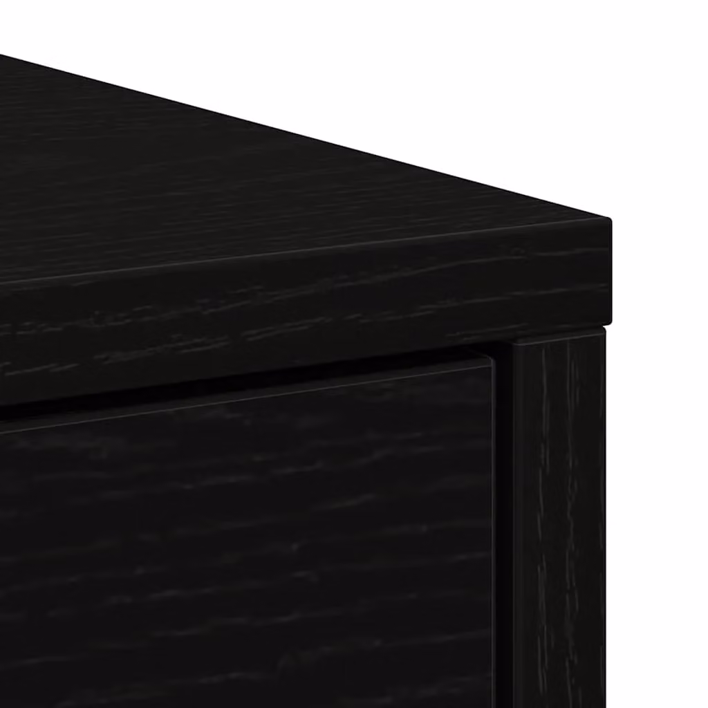 Berkfield Home Modern Sideboard with Drawers and Doors in Black Oak, W/D/H: 73 x 31 x 90 cm – 3