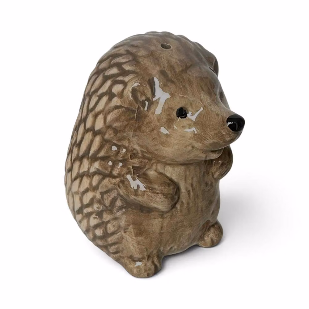 Animal Crackers Hedgehog Ceramic Salt and Pepper Shaker Set in Brown – 3