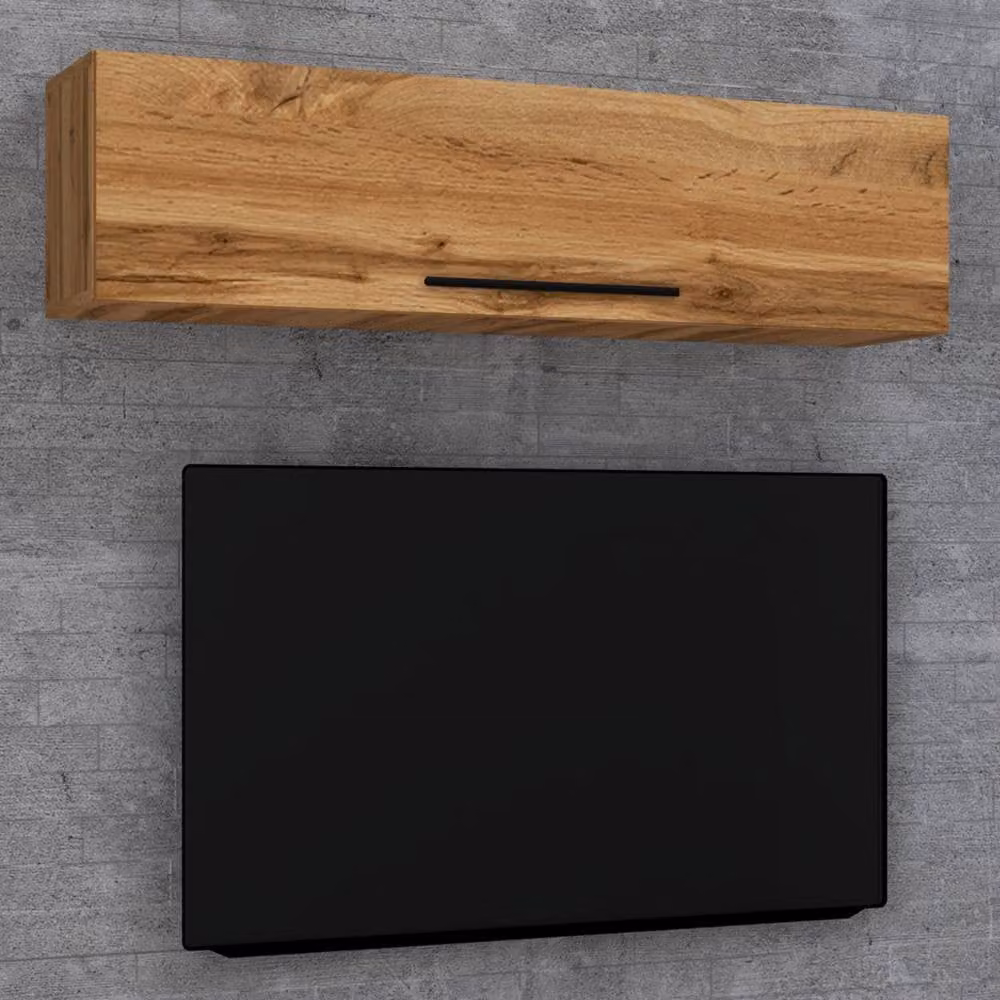 VCM Arila XL Wooden Wall Mounted Folding Cabinet in Light Oak – 2