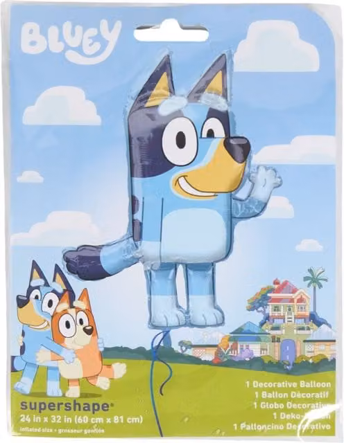 Supershape Bluey Foil Balloon in Blue