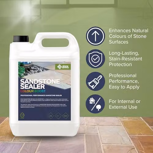 StoneCare4U Sandstone Sealer Colour Boost 5L - Transparent Grey Colour Enhancement Exterior Natural Stone Sealant for Sandstone, Limestone and Slate – 2