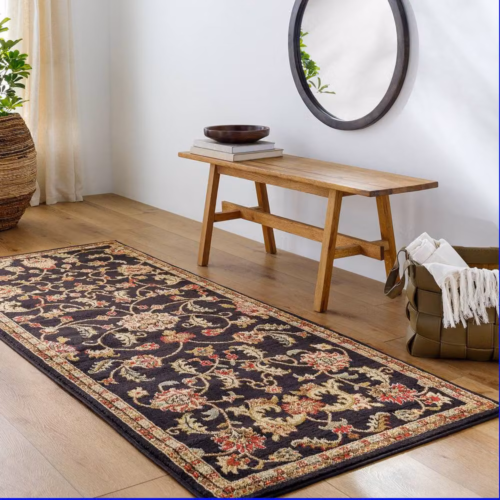 Livabliss Riley Vintage Wool Rug in Beige, Brown, Green and Black, W: 80 cm, L: 220 cm – 8