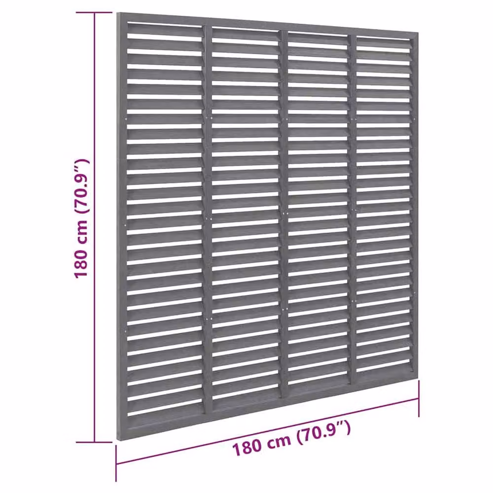 Berkfield Home Louver WPC Fence, Grey, 180 x 180 cm – 5