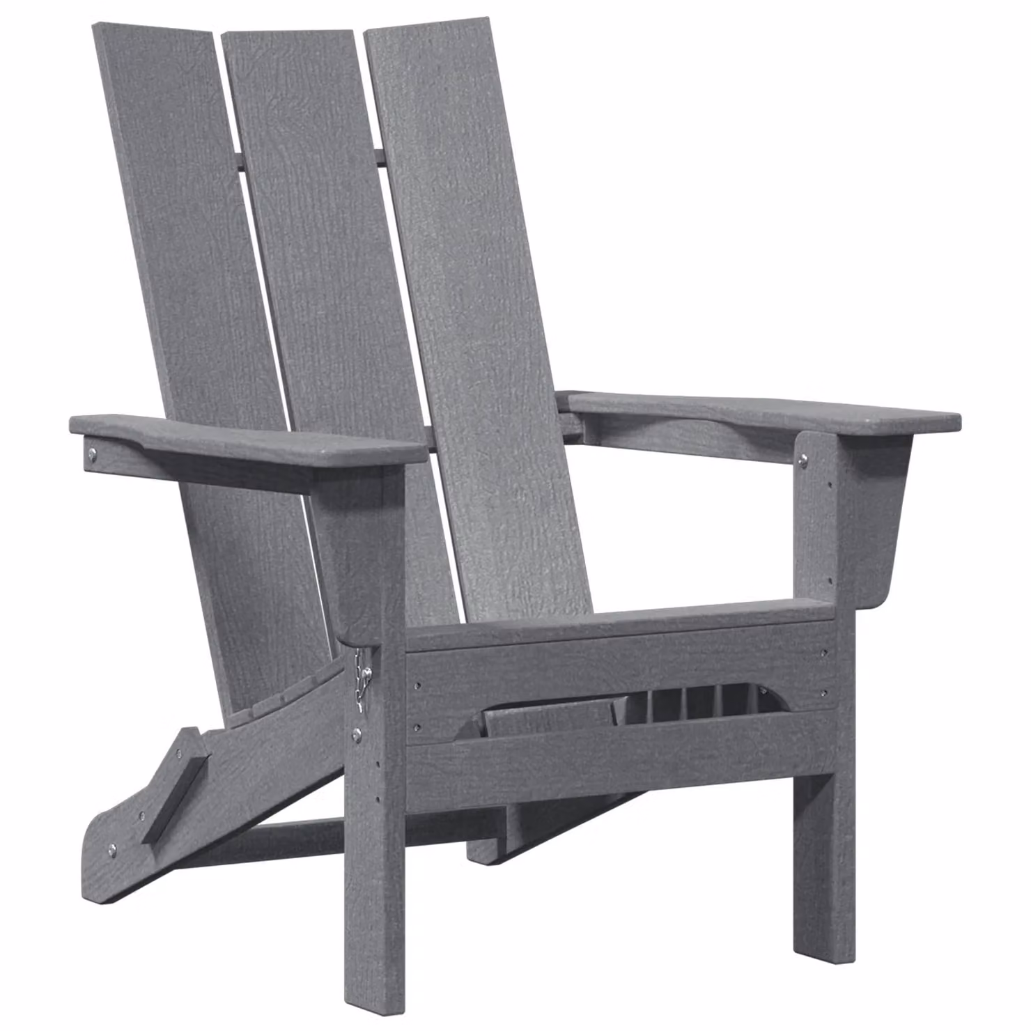 Berkfield Home Folding Adirondack Chair in Light Grey, W/D/H: 74.5 x 80.5 x 90 cm – 2