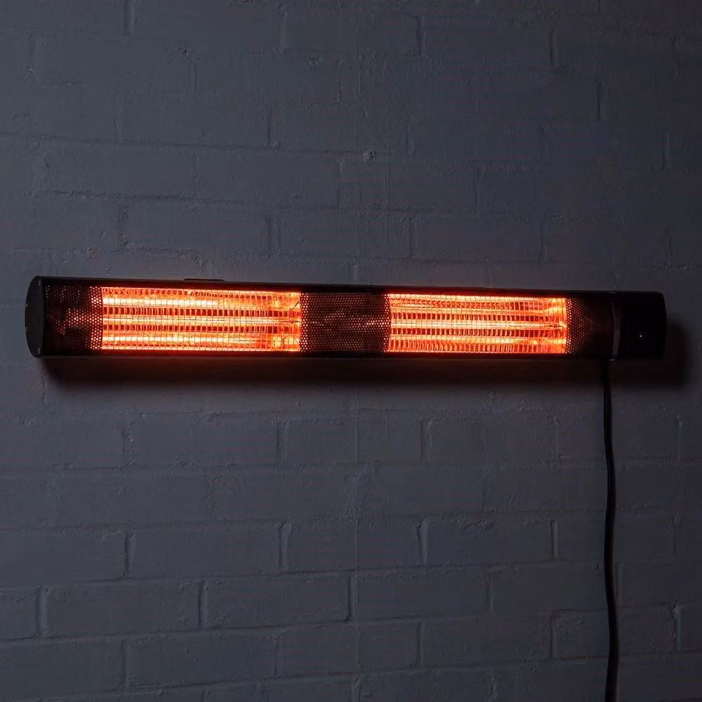 Primrose 3kW IP44 Wall Mounted Electric Patio Heater with Remote Control in Black and Gold – 2
